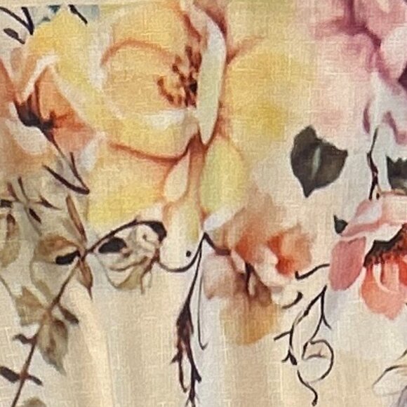 Anewsta NWT SZ 12 Floral print midi dress Feminine Dressy Coquette Romantic Chic - Picture 9 of 13